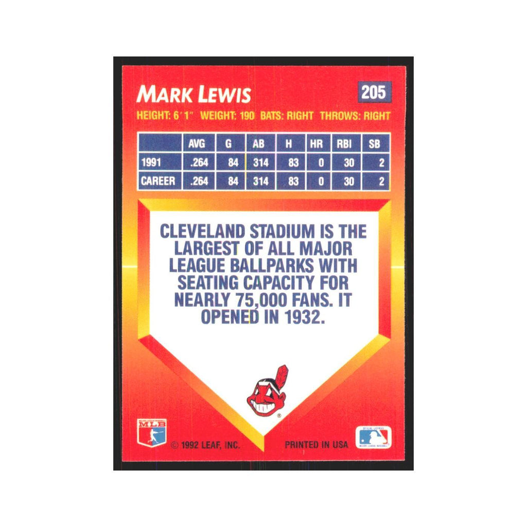1992 Triple Play Mark Lewis Indians #205