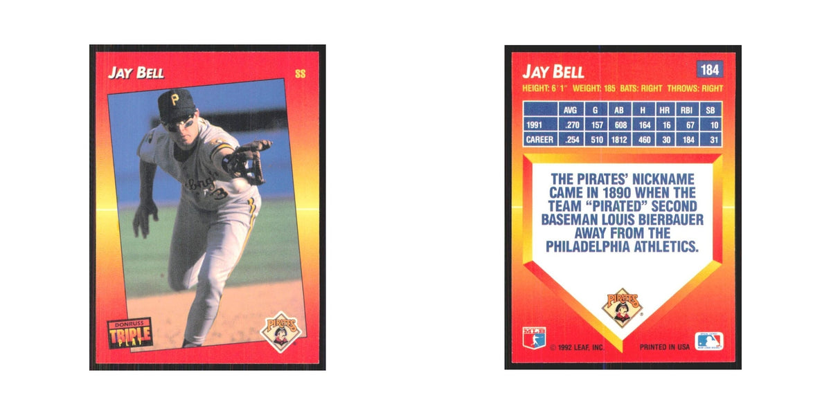 1992 Triple Play Jay Bell Pirates #184