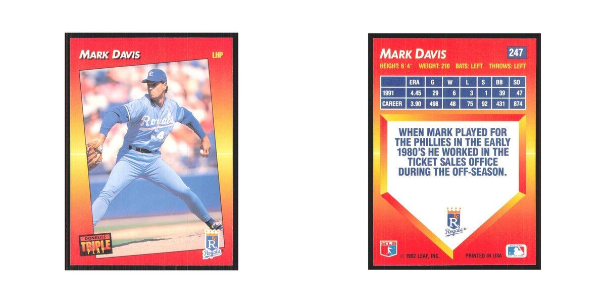 1992 Triple Play Mark Davis Royals #247