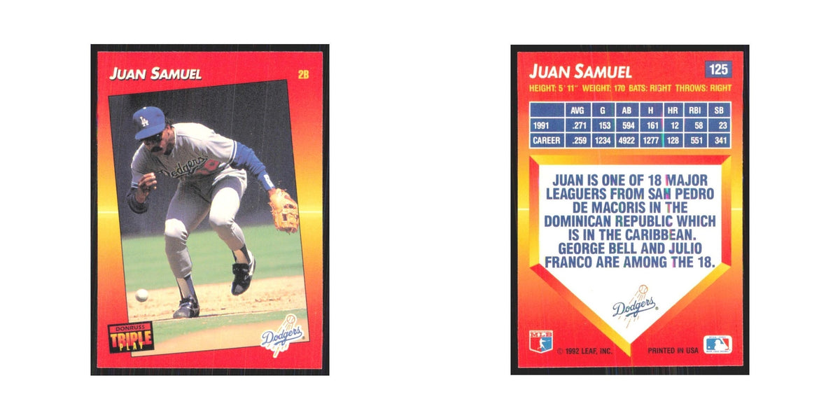 1992 Triple Play Juan Samuel Dodgers #125