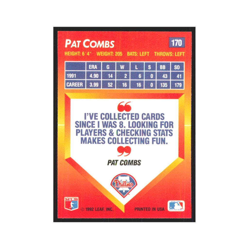 1992 Triple Play Pat Combs Phillies #170