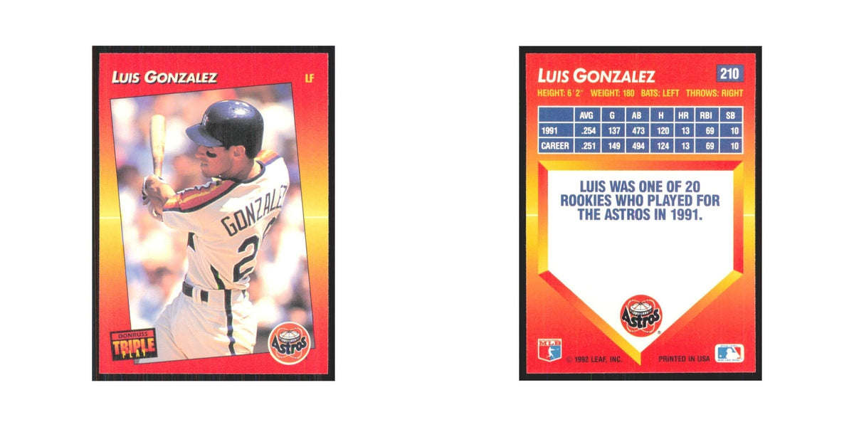 1992 Triple Play Luis Gonzalez Astros #210