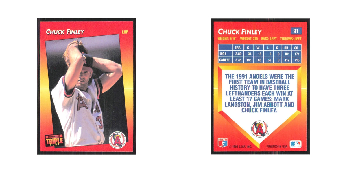 1992 Triple Play Chuck Finley Angels #91