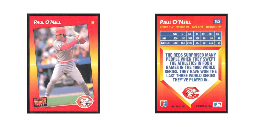 1992 Triple Play Paul O'Neill Reds #162