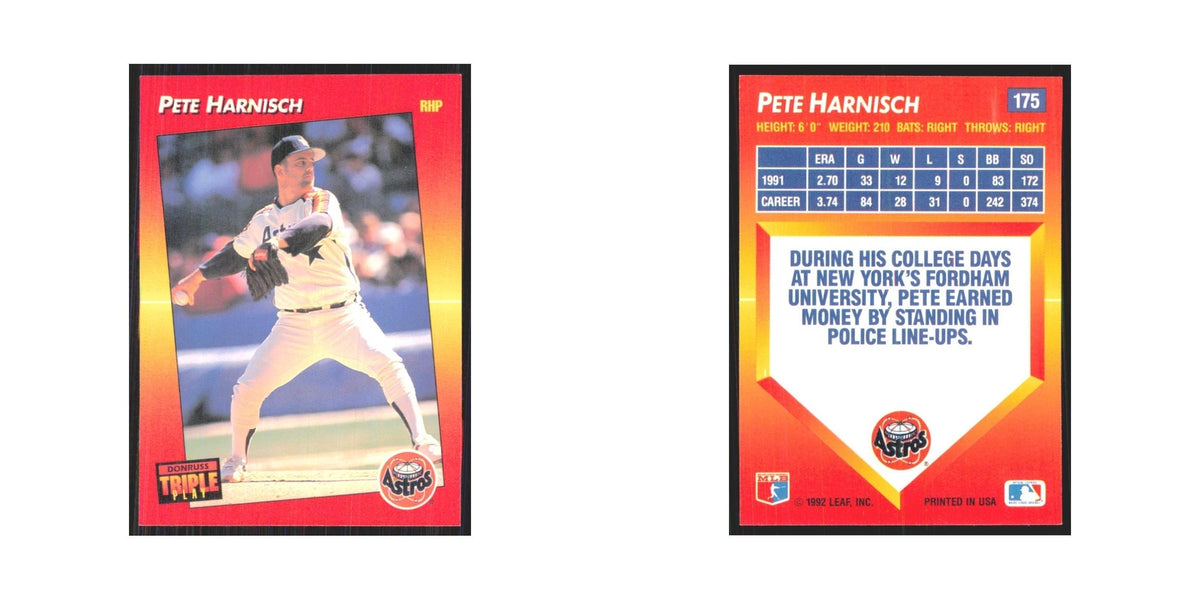 1992 Triple Play Pete Harnisch Astros #175