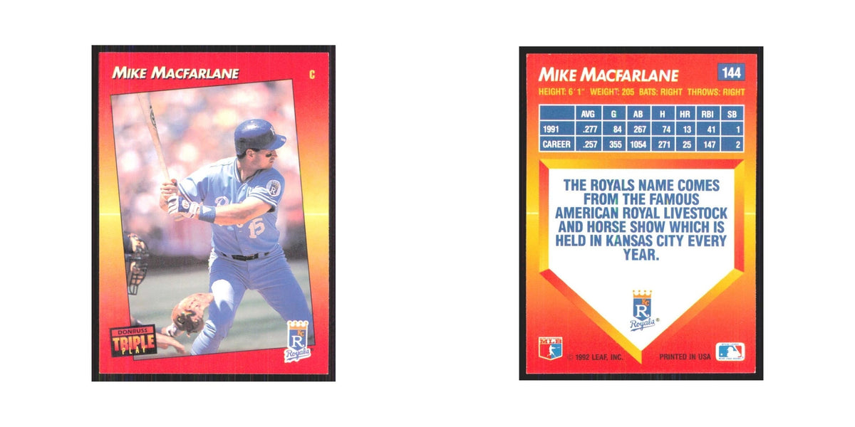1992 Triple Play Mike Macfarlane Royals #144