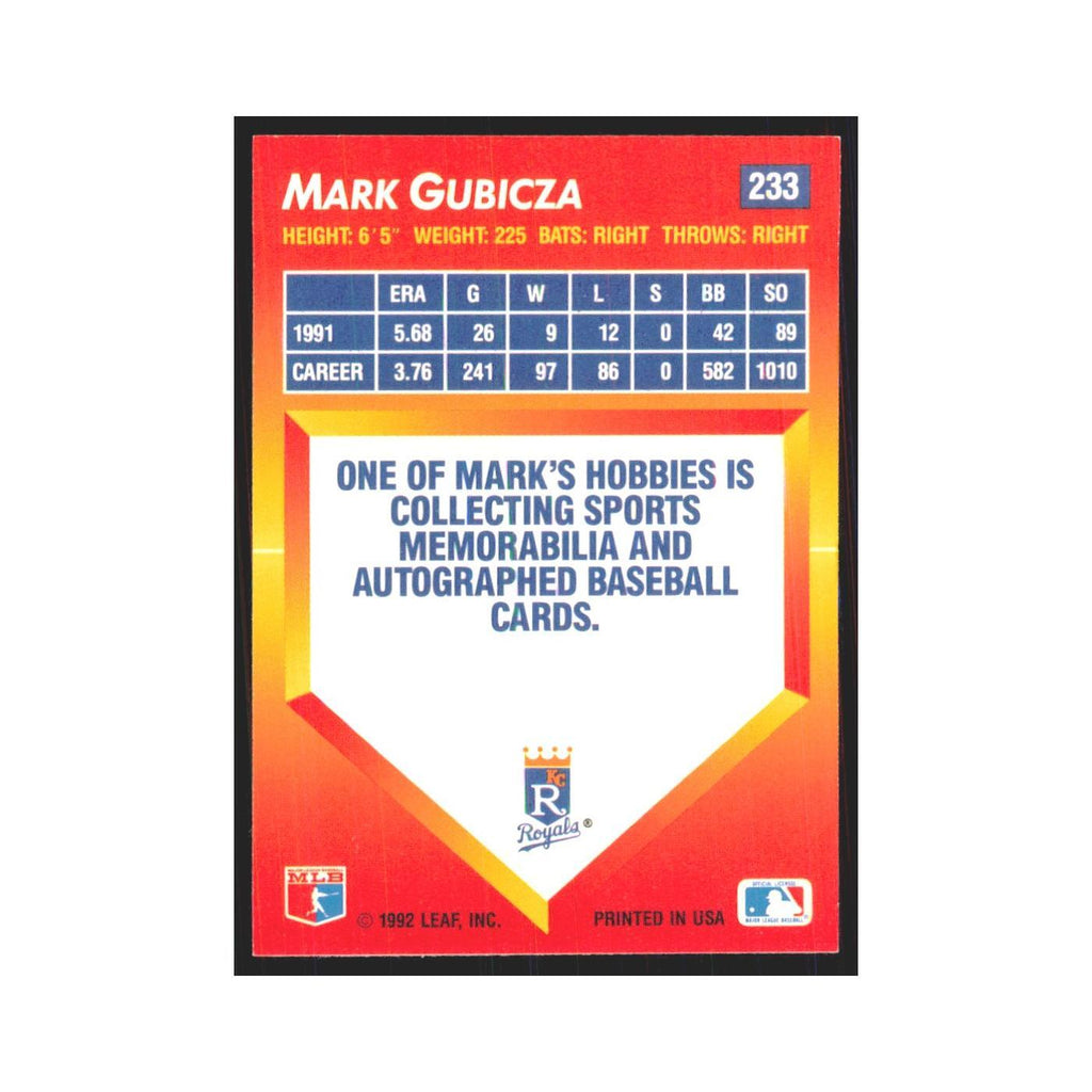 1992 Triple Play Mark Gubicza Royals #233