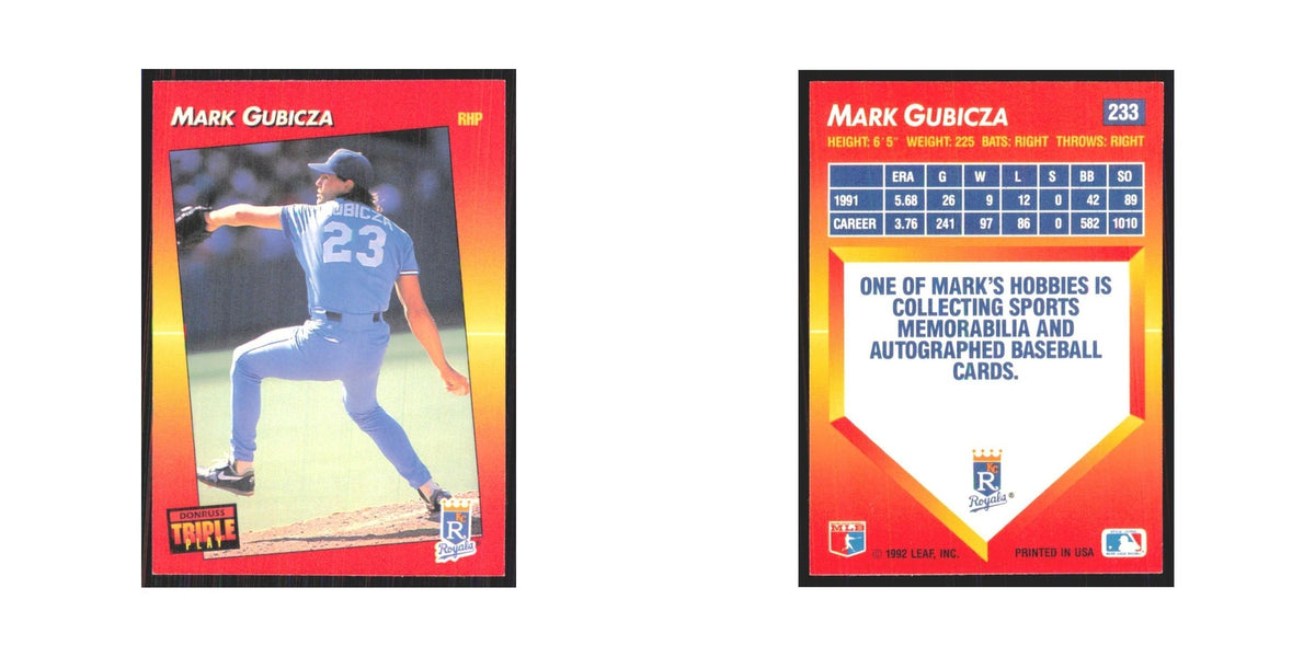 1992 Triple Play Mark Gubicza Royals #233