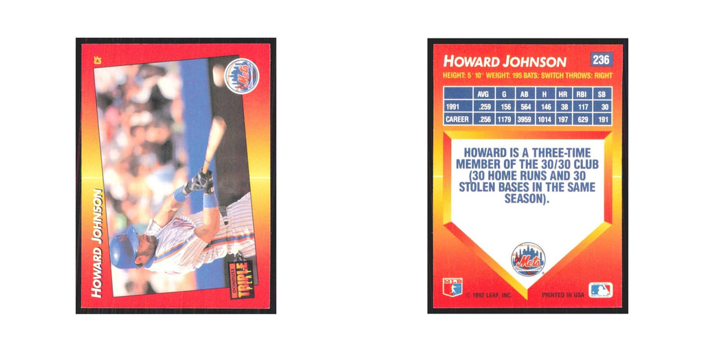 1992 Triple Play Howard Johnson Mets #236