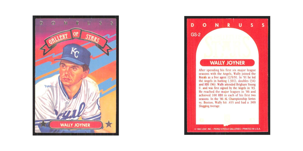 1992 Donruss Triple Play Wally Joyner Royals #GS-2