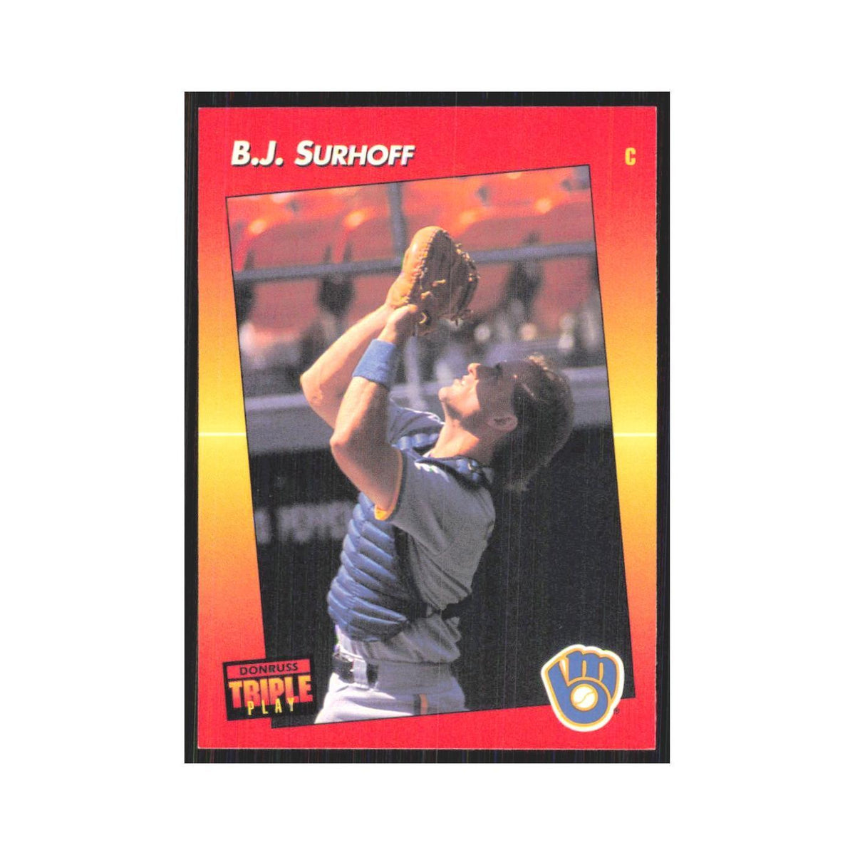 1992 Donruss Triple Play B.J. Surhoff Brewers #56