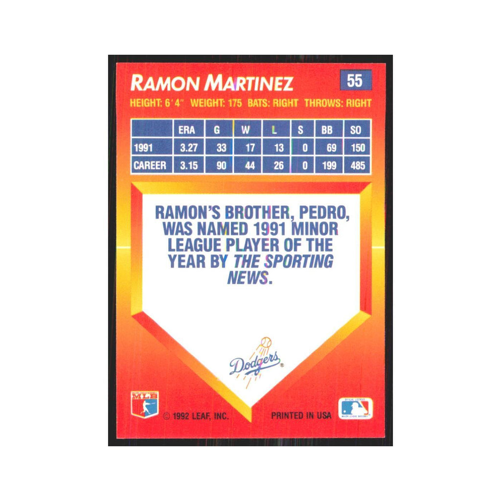 1992 Donruss Triple Play Ramon Martinez Dodgers #55