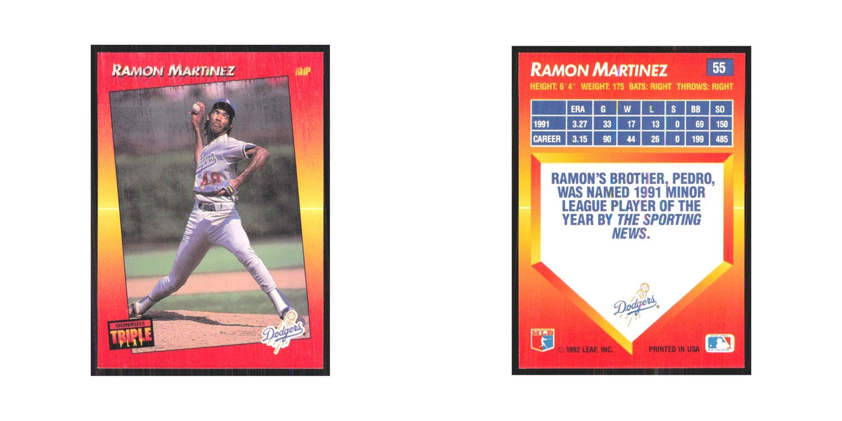 1992 Donruss Triple Play Ramon Martinez Dodgers #55