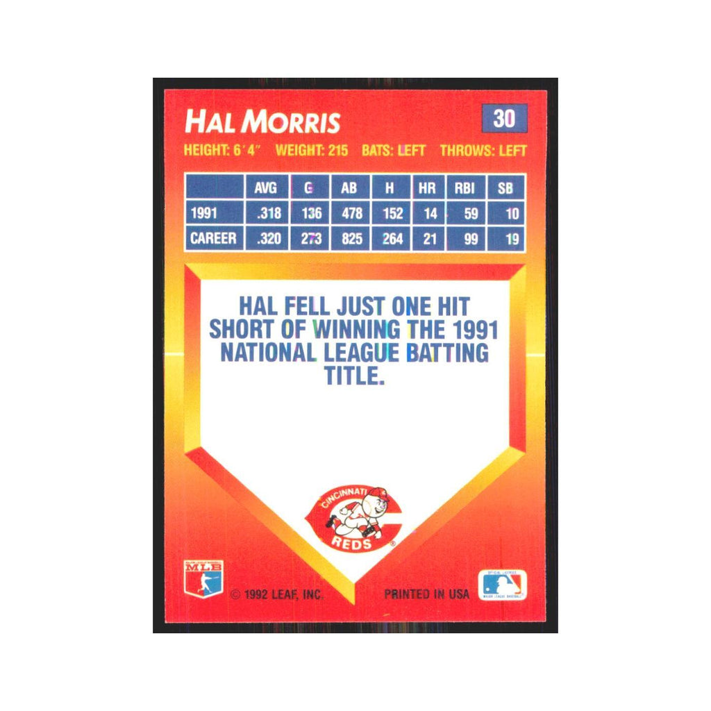 1992 Donruss Triple Play Hal Morris Reds #30