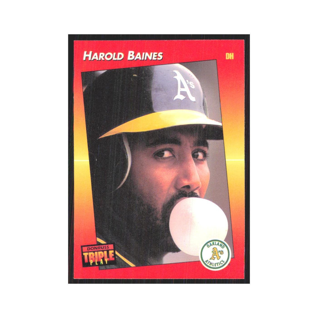 1992 Donruss Triple Play Harold Baines Athletics #34