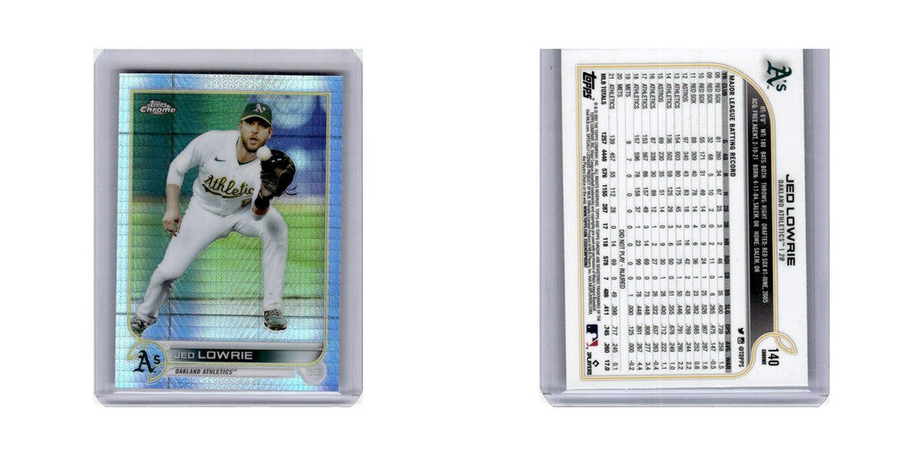 Jed Lowrie 2022 Topps Chrome Silver #140 Oakland Athletics Baseball Card NM