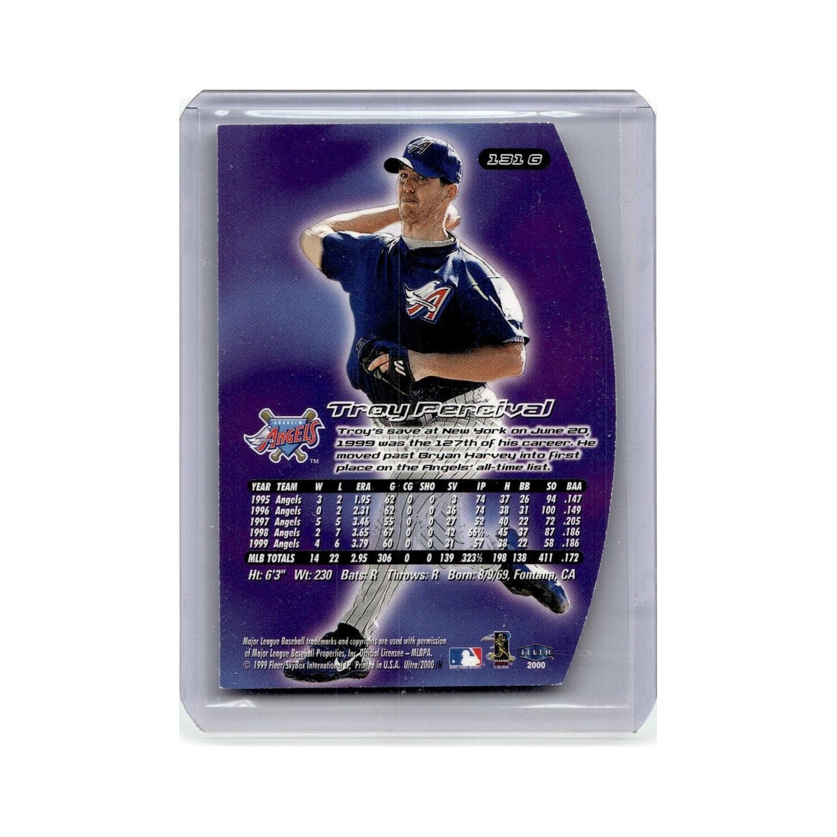Troy Percival 2000 Fleer Ultra Gold Medallion #131G Anaheim Angels NM