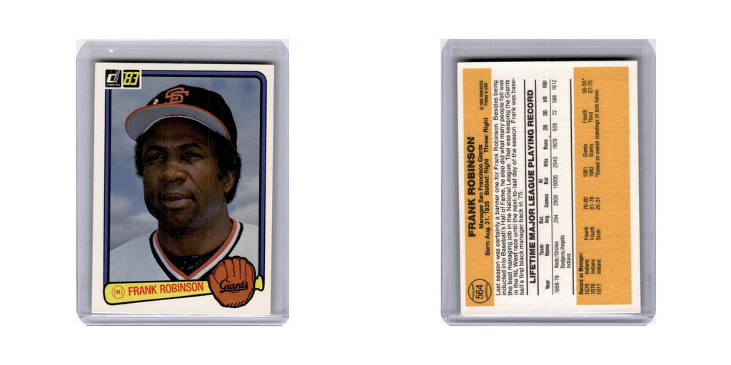 Frank Robinson 1983 Donruss #564 San Francisco Giants Baseball Card NM