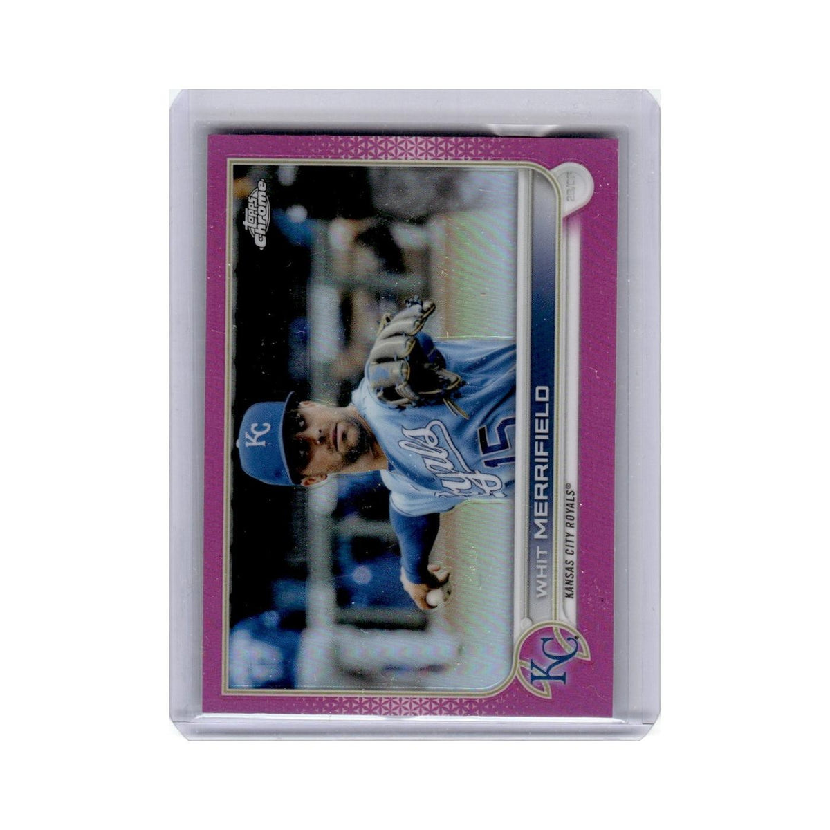 Whit Merrifield 2022 Topps Chrome Pink #154 Kansas City Royals Baseball Card NM