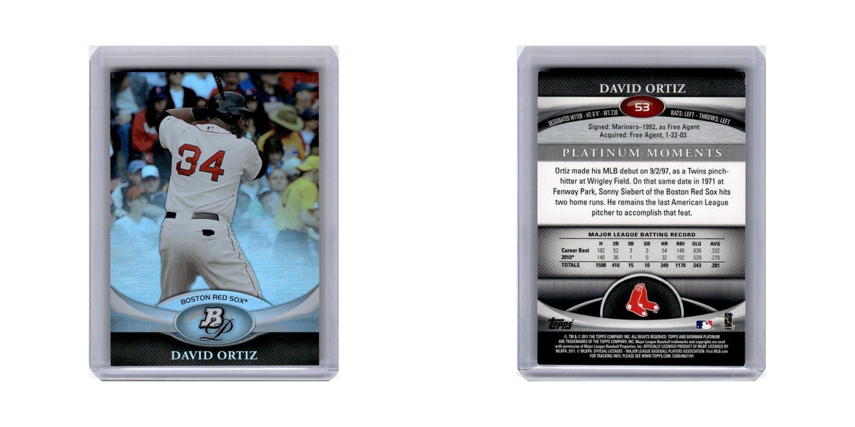David Ortiz 2011 Bowman Platinum #53 Boston Red Sox Baseball Card NM