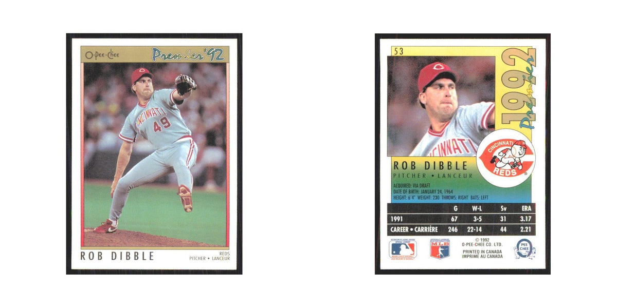 1992 O-Pee-Chee Premier Rob Dibble Reds #53