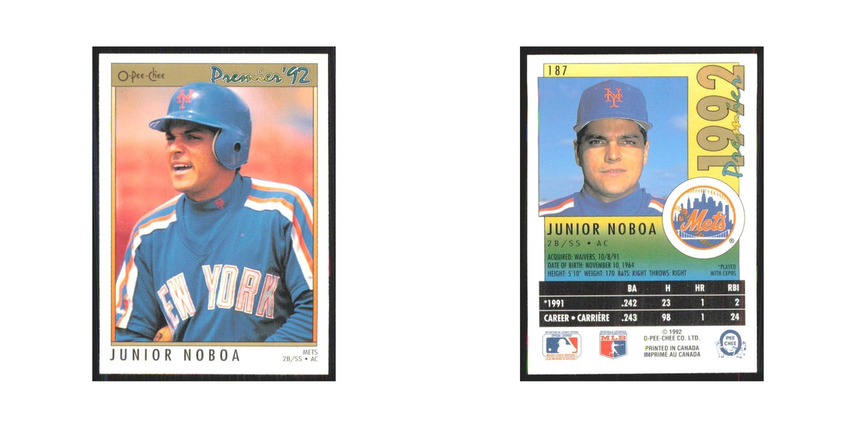 1992 O-Pee-Chee Premier Junior Noboa Mets #187