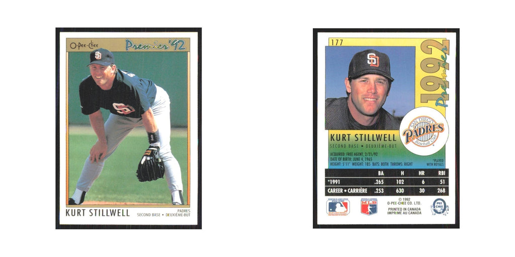 1992 O-Pee-Chee Premier Kurt Stillwell Padres #177