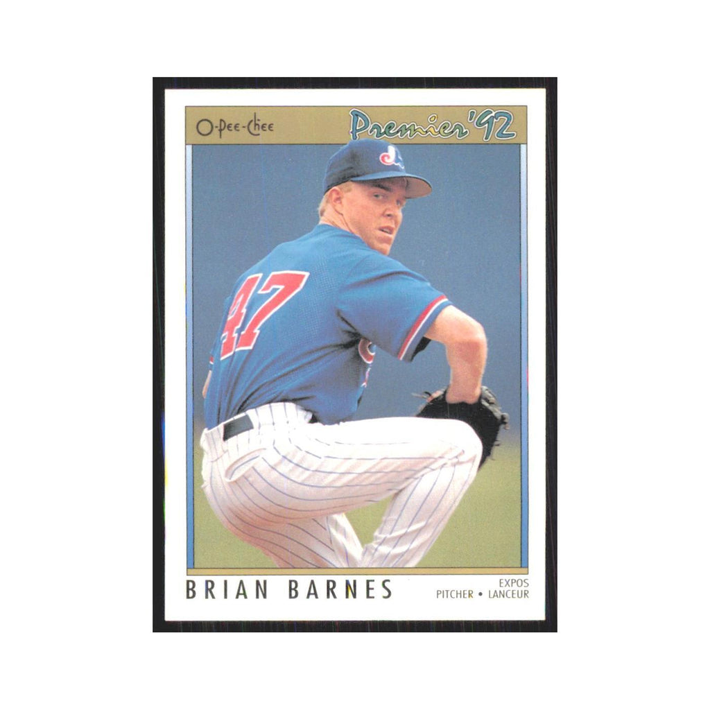 1992 O-Pee-Chee Premier Brian Barnes Montreal Expos #52