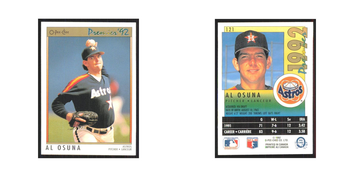 1992 O-Pee-Chee Premier Al Osuna Astros #121