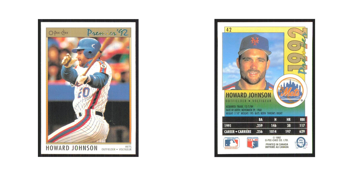 1992 O-Pee-Chee Premier Howard Johnson Mets #42