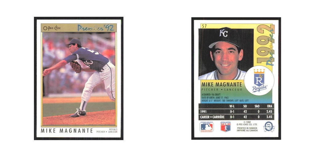 1992 O-Pee-Chee Premier Mike Magnante Royals #57