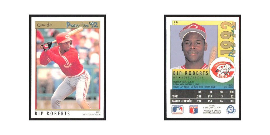 1992 O-Pee-Chee Premier Bip Roberts Reds #69