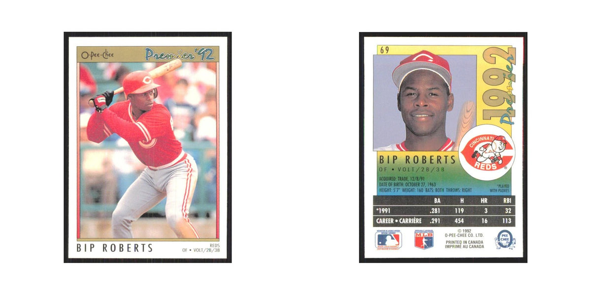 1992 O-Pee-Chee Premier Bip Roberts Reds #69
