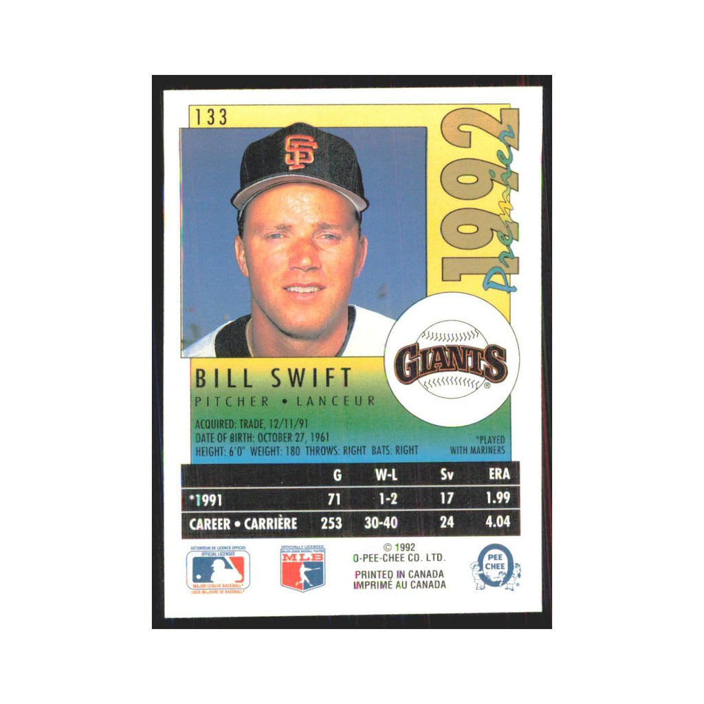 1992 O-Pee-Chee Premier Bill Swift Giants #133