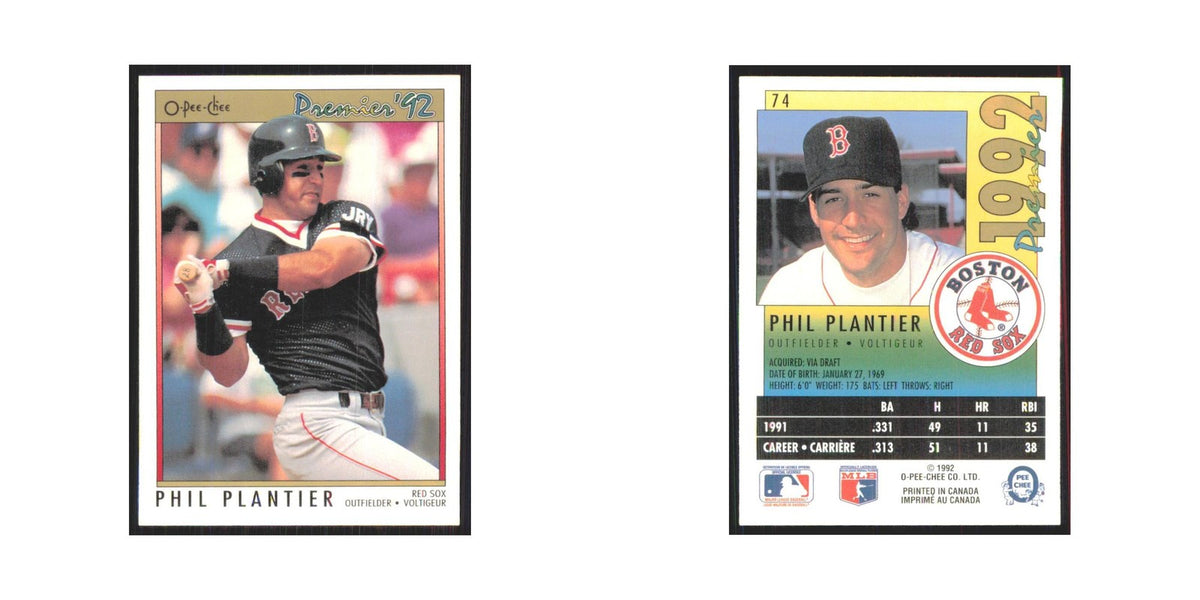 1992 O-Pee-Chee Premier Phil Plantier Red Sox #74