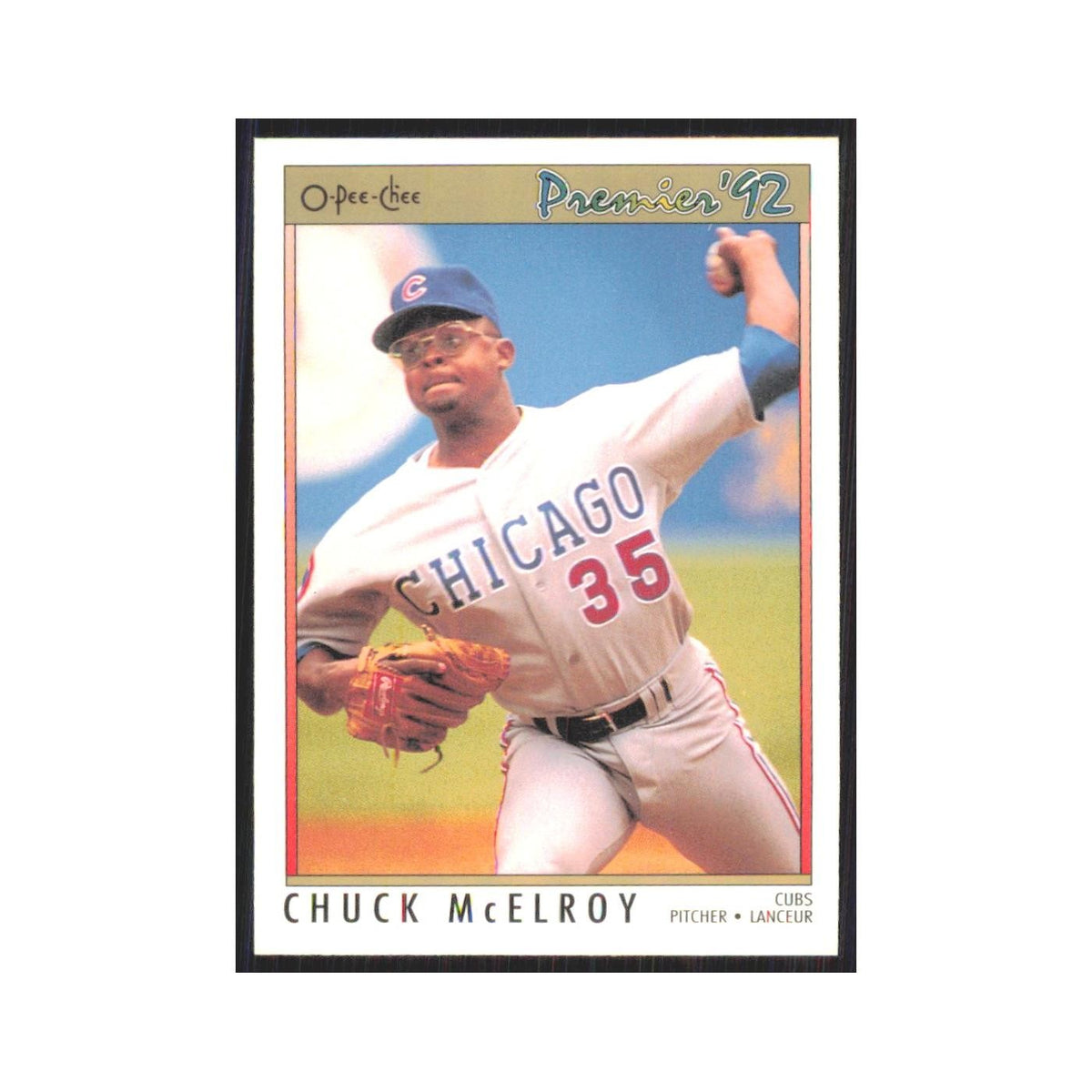 1992 O-Pee-Chee Premier Chuck McElroy Cubs #85
