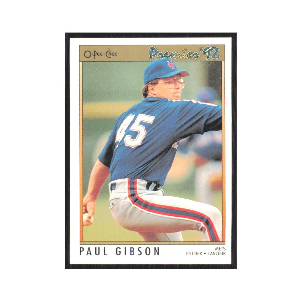 1992 O-Pee-Chee Premier Paul Gibson Mets #174