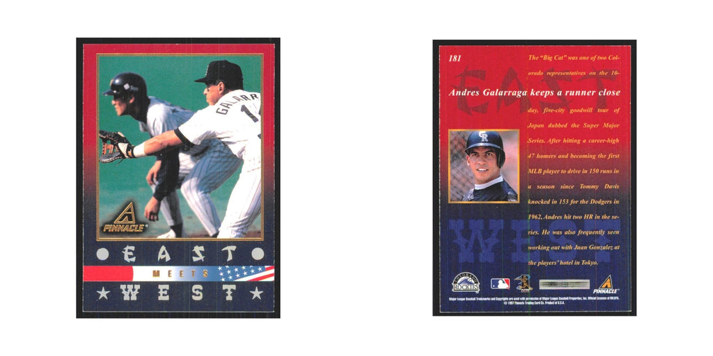 1997 Pinnacle Andres Galarraga Rockies #181