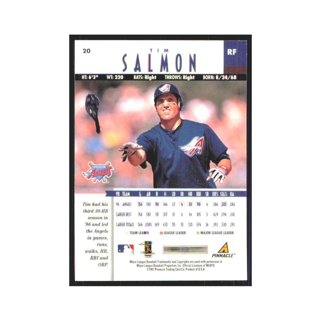 1997 Pinnacle Tim Salmon Angels #20