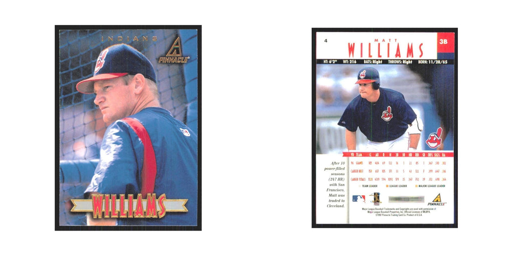 1997 Pinnacle Matt Williams Indians #4