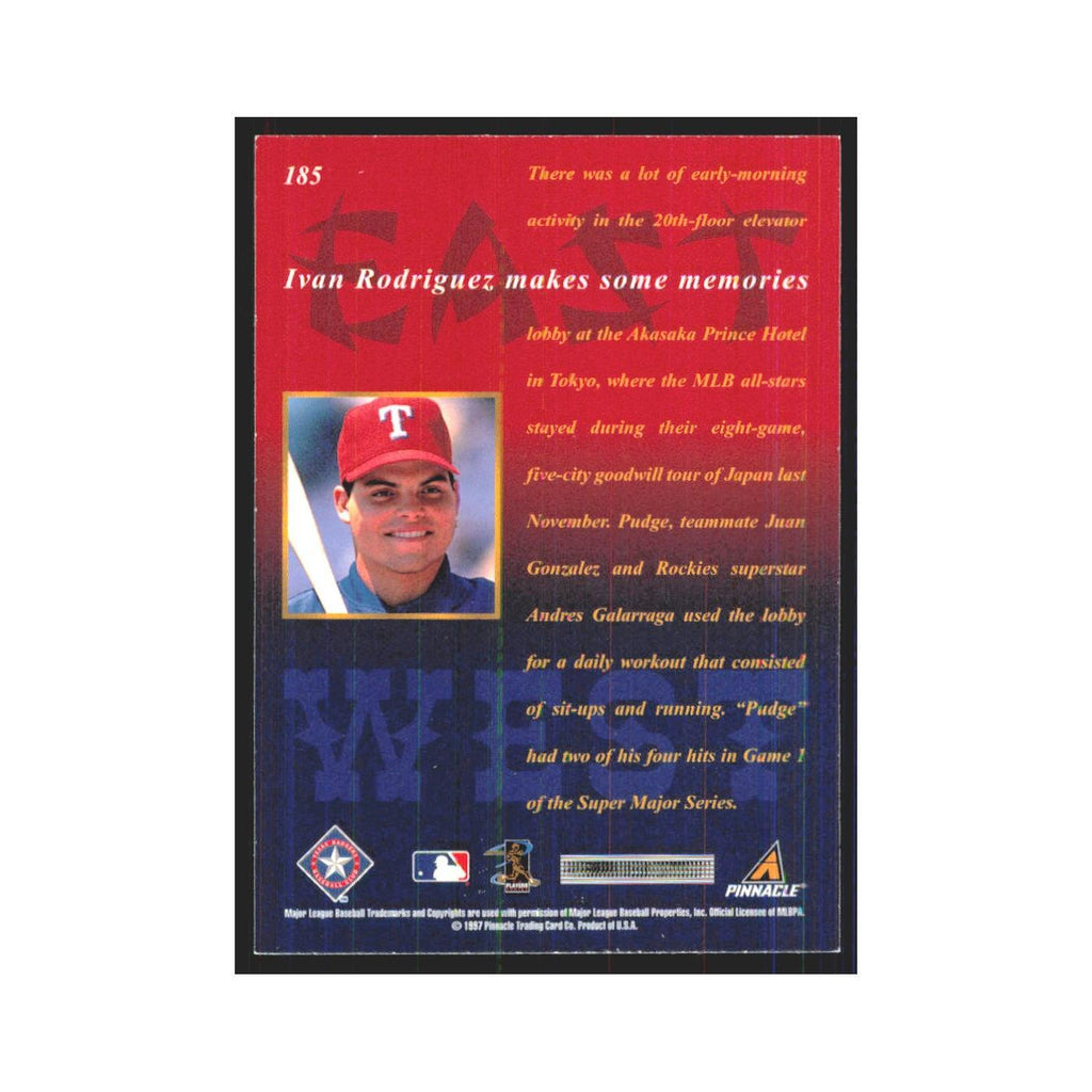 1997 Pinnacle Ivan Rodriguez Rangers #185
