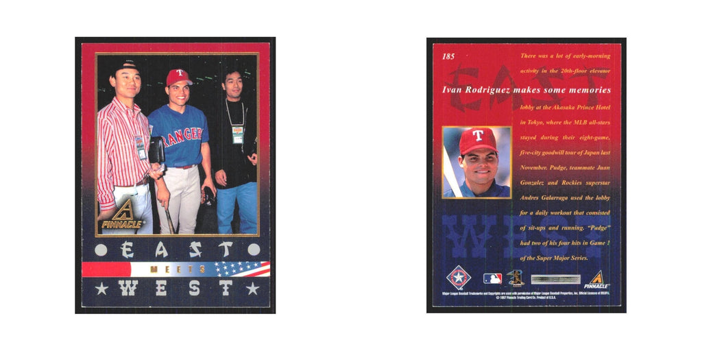 1997 Pinnacle Ivan Rodriguez Rangers #185