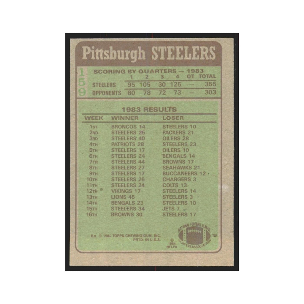 1984 Topps Franco Harris Steelers #159