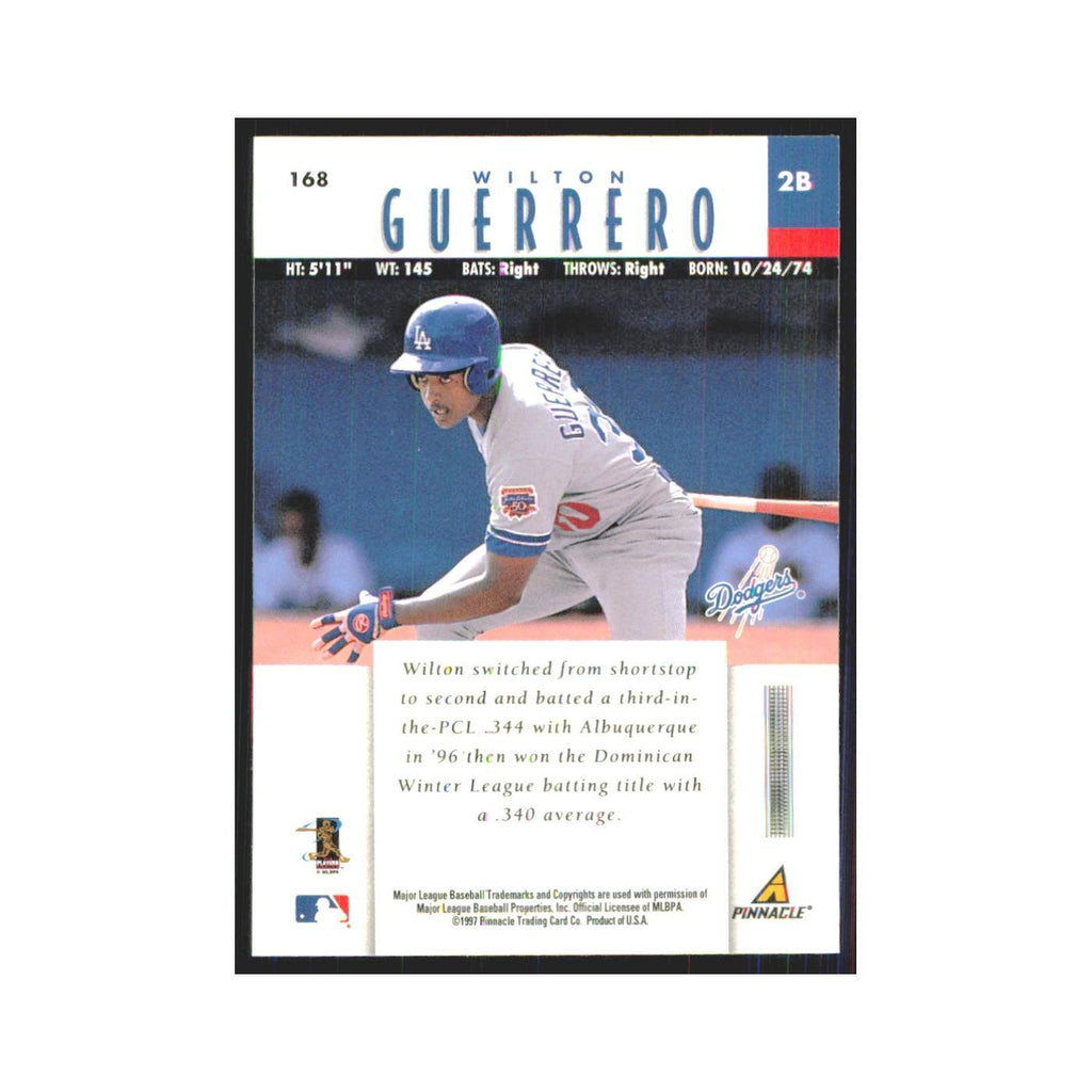 1997 Pinnacle Wilton Guerrero RC Dodgers #168