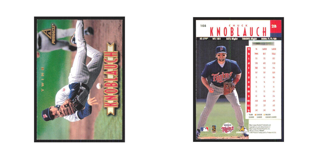 1997 Pinnacle Chuck Knoblauch Twins #108