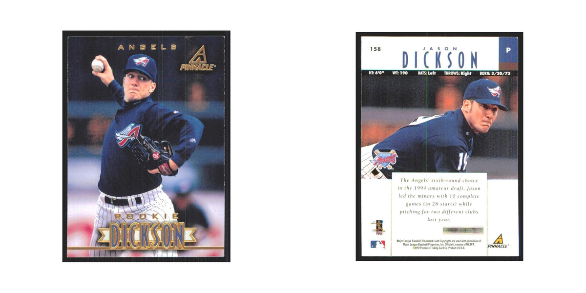 1997 Pinnacle Jason Dickson RC Angels #158