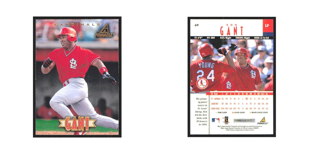 1997 Pinnacle Ron Gant Cardinals #69