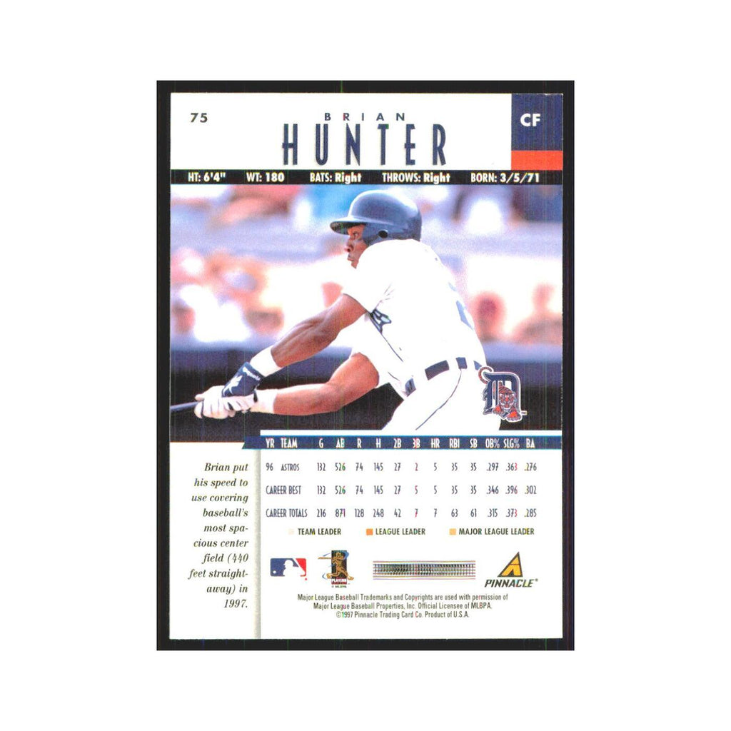 1997 Pinnacle Brian Hunter Tigers #75