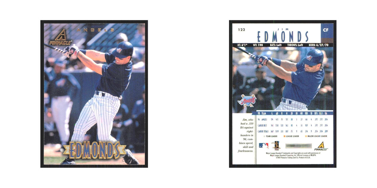 1997 Pinnacle Jim Edmonds Angels #122
