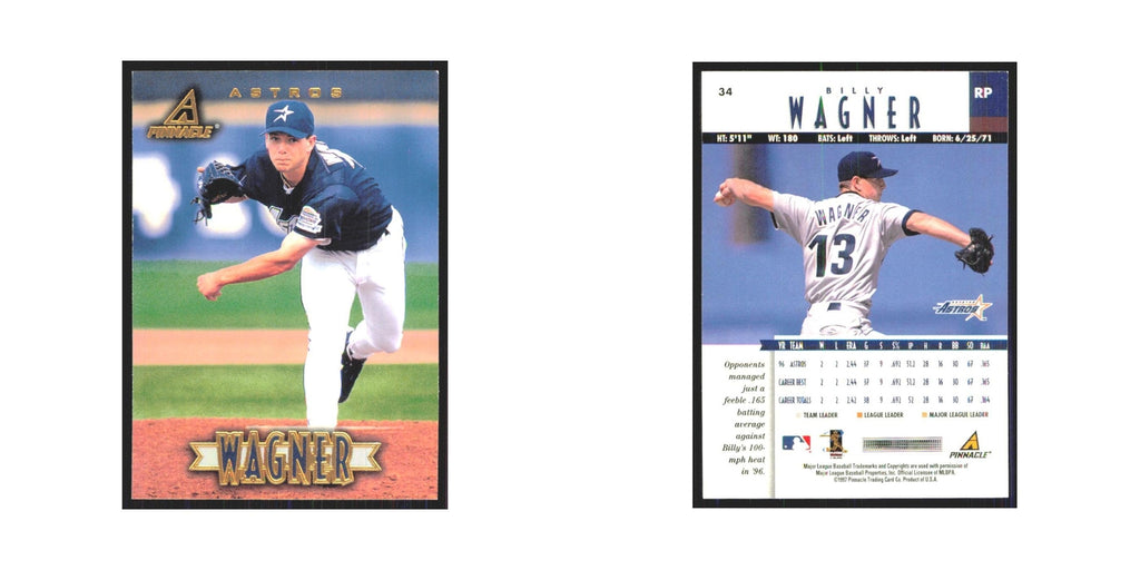 1997 Pinnacle Billy Wagner Astros #34